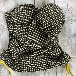 Boden strapless tankini top - Navy with Apples